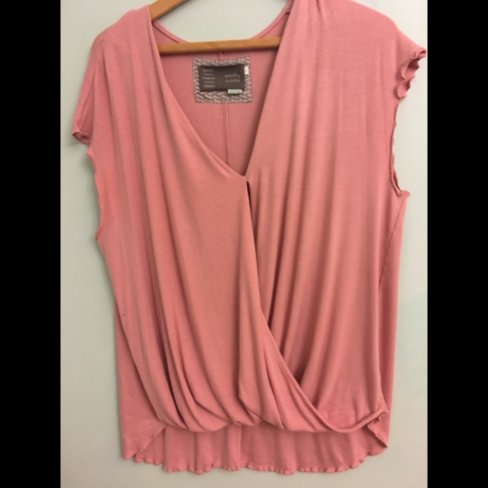 Anthropologie faux wrap top